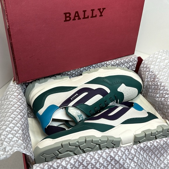 BALLY HOLDEN - T men’s lace-up sneakers bovine grained / size 12 D - Picture 13 of 14